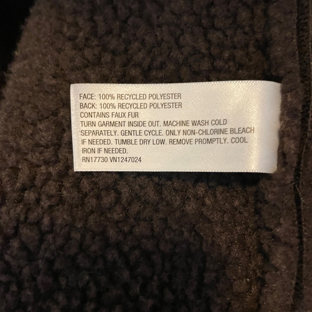 Reese Blustein Future Collective vest faux leather shearling brown extra small - Picture 4 of 4